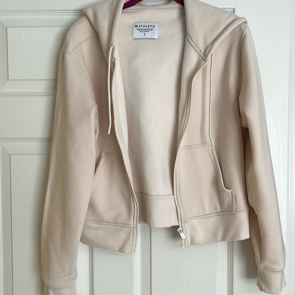 ATHLETA scuba sweat jacket never worn